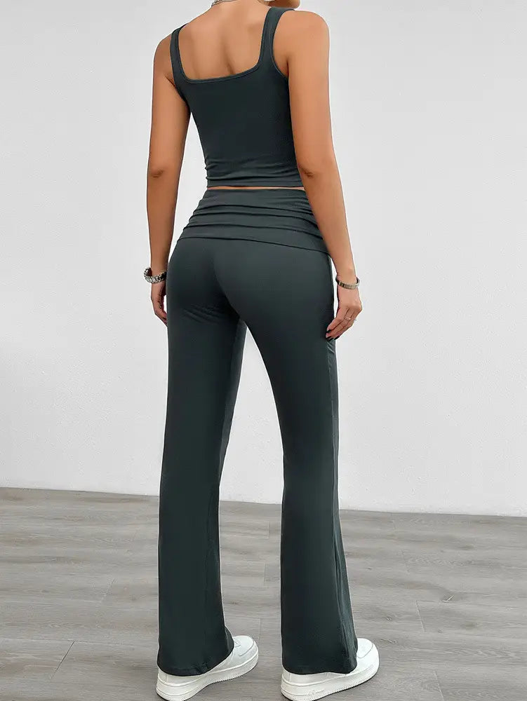 Women’s Fashion Casual Solid Color Vest Body-hugging Suit