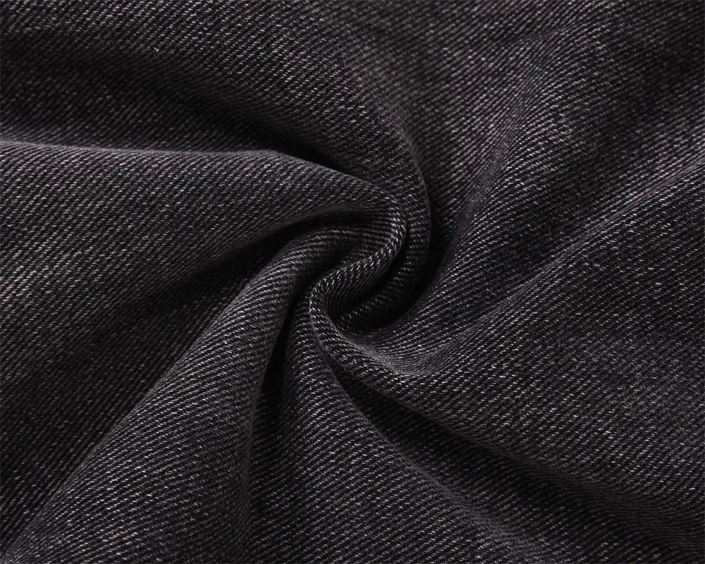 Washed Old Wide Leg Denim Trousers For Men