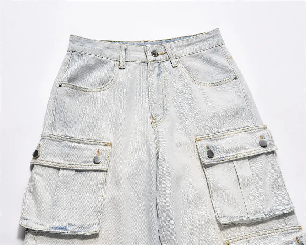 Workwear Denim Straight-leg Trousers Men