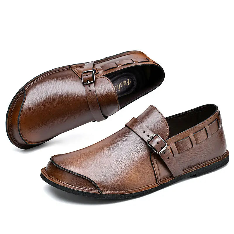 Men’s Daily Soft Sole Leather Casual Shoes