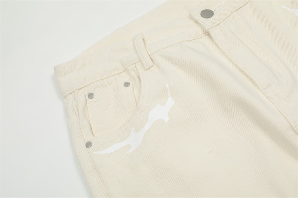 Personalized Printing Straight-leg Trousers Men