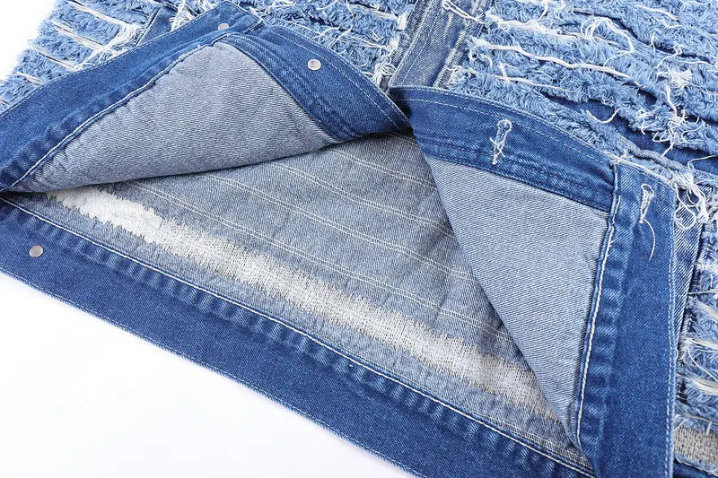 Men Fashion Brands Washed Old Three-dimensional Irregular Coat