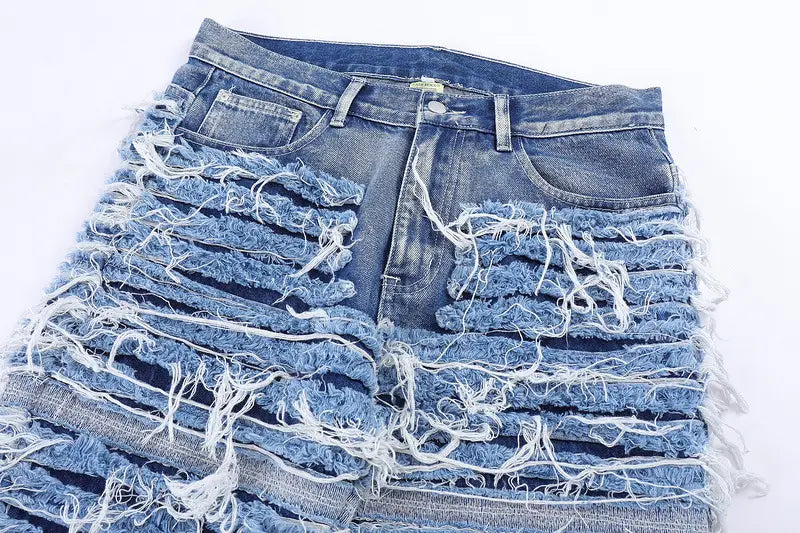 Men Fashion Brands Washed Old Three-dimensional Irregular Coat