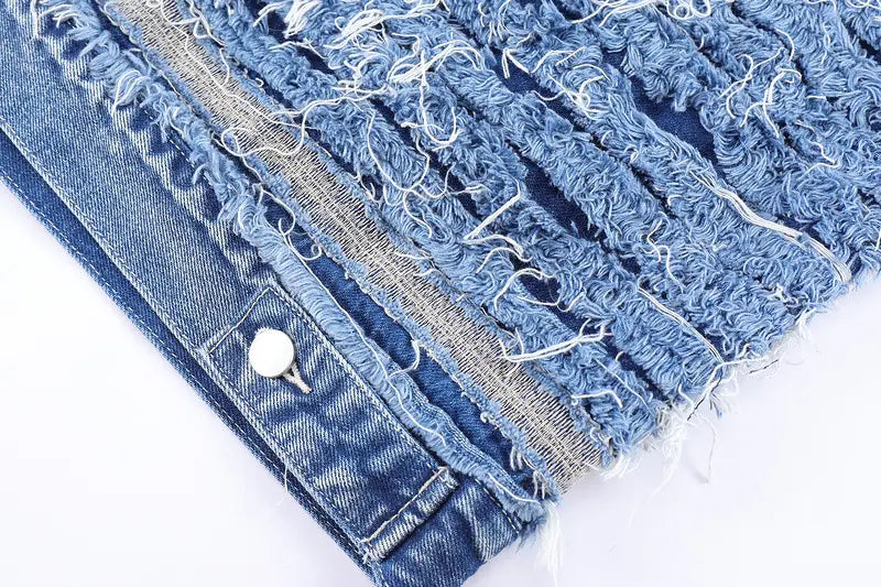 Men Fashion Brands Washed Old Three-dimensional Irregular Coat