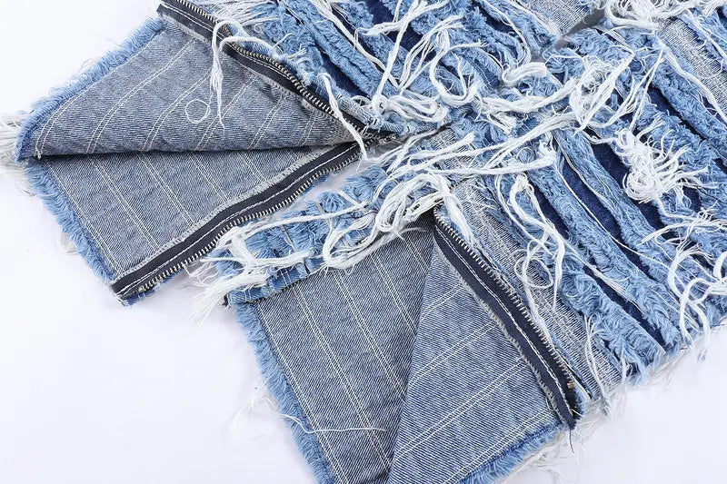 Men Fashion Brands Washed Old Three-dimensional Irregular Coat