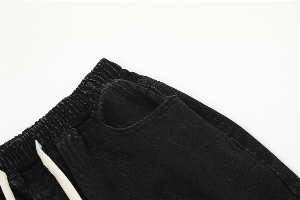 Embroidered Straight-leg Denim Trousers For Men