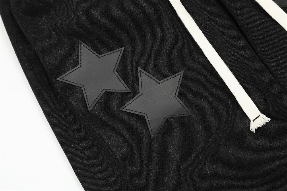 Embroidered Straight-leg Denim Trousers For Men