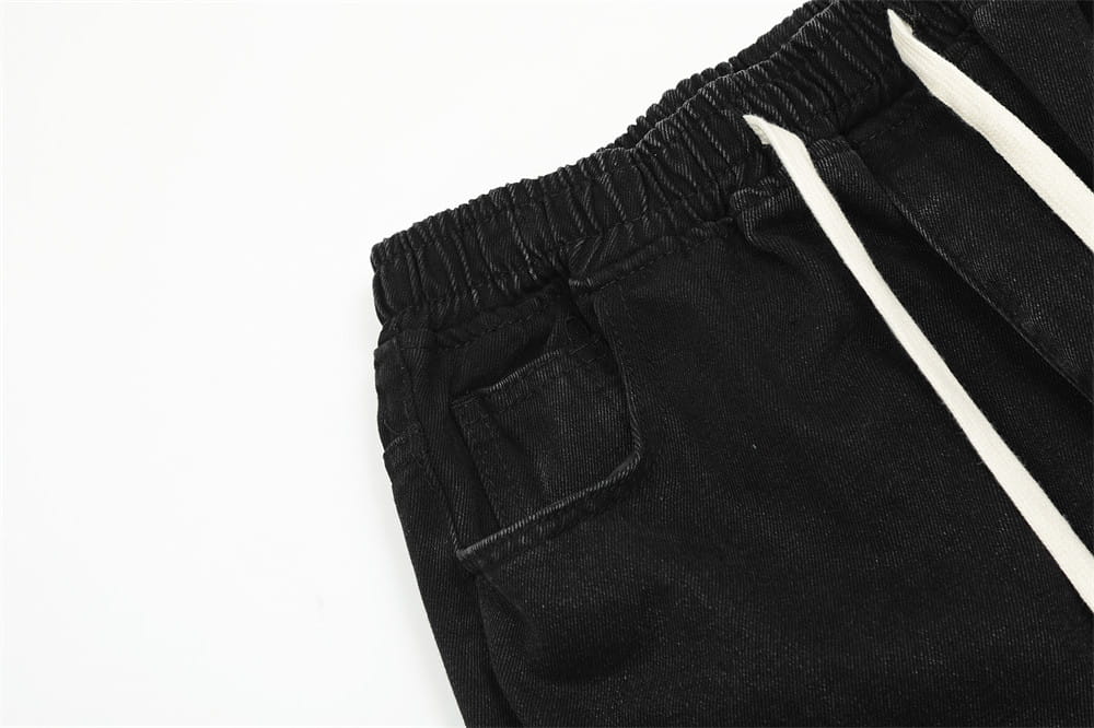 Embroidered Straight-leg Denim Trousers For Men