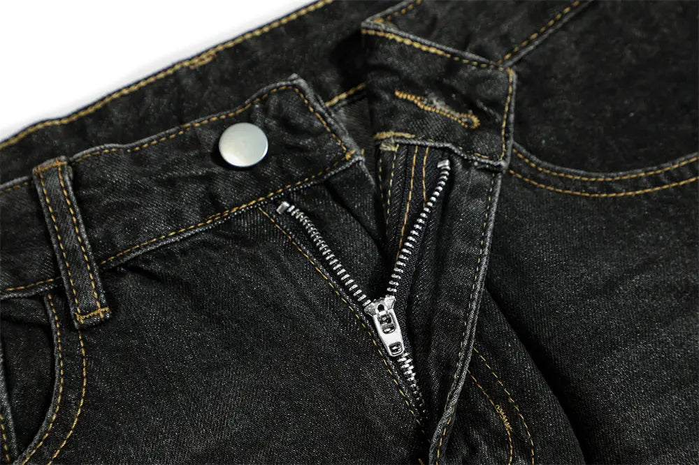 Fashion Personality Loose Denim Trousers Men