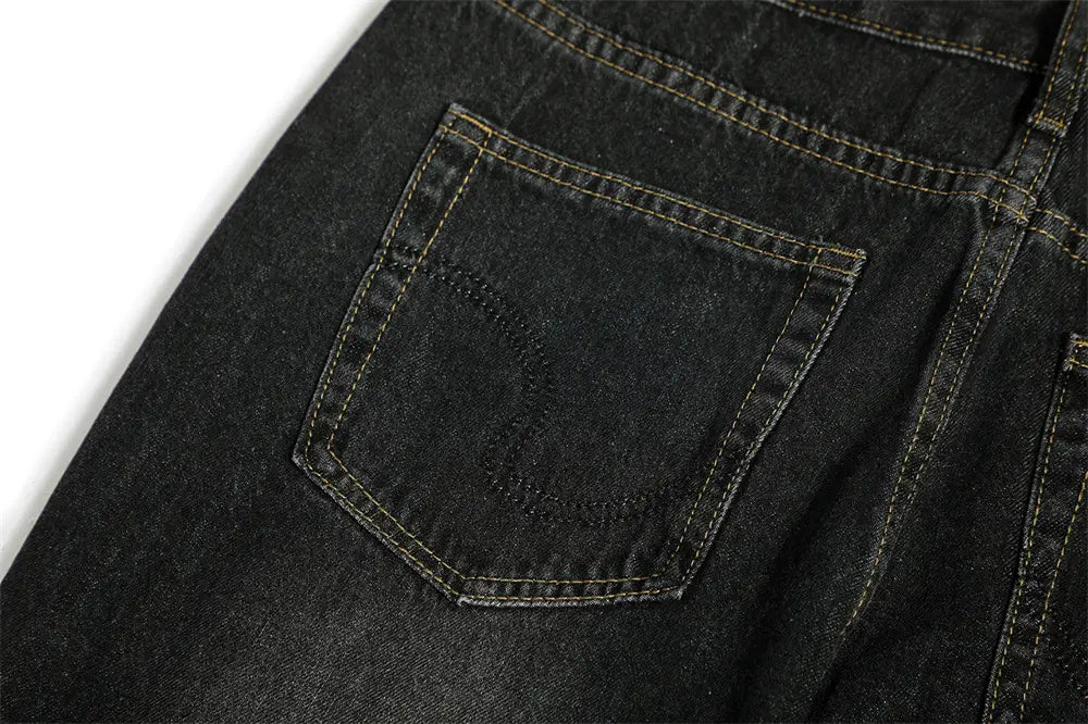 Fashion Personality Loose Denim Trousers Men