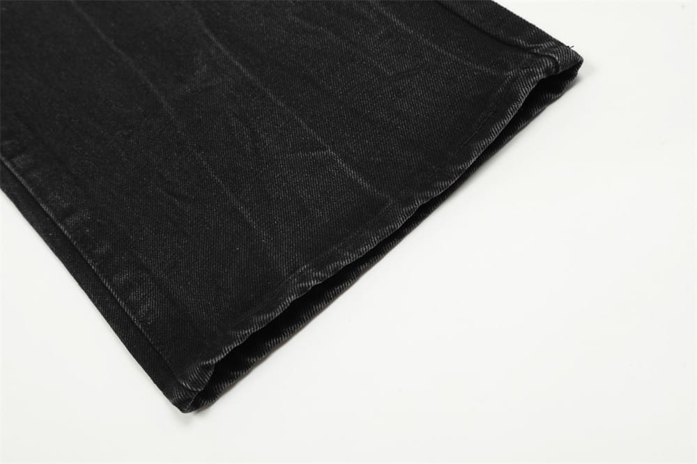 Distressed Wash Bright White Denim Trousers For Men