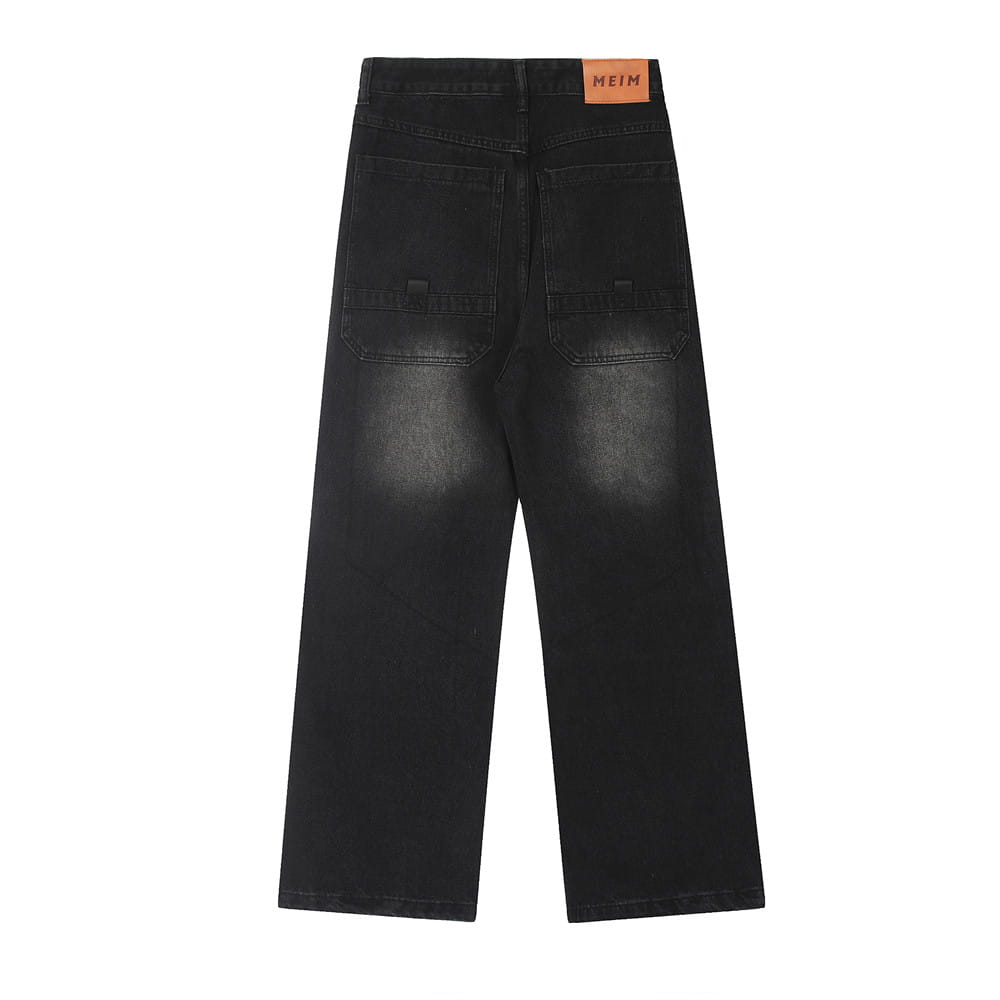 Fashion Denim Cargo Pants Trousers Men