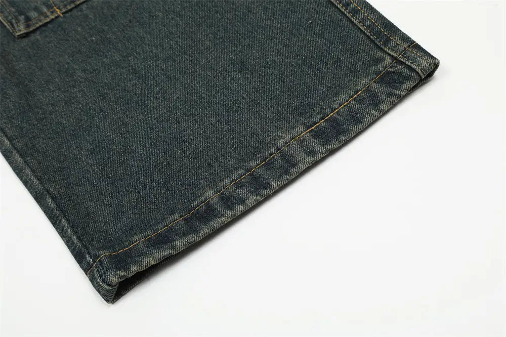 Fashion Denim Cargo Pants Trousers Men