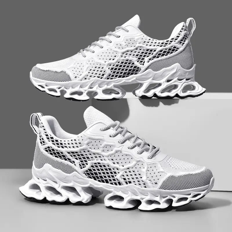Men’s Summer New Breathable Running Shoes Trendy Fashion Platform Fly Woven Mesh Casual