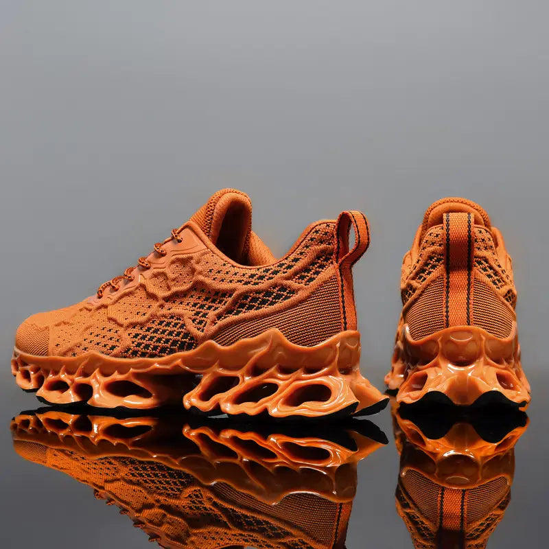Men’s Summer New Breathable Running Shoes Trendy Fashion Platform Fly Woven Mesh Casual