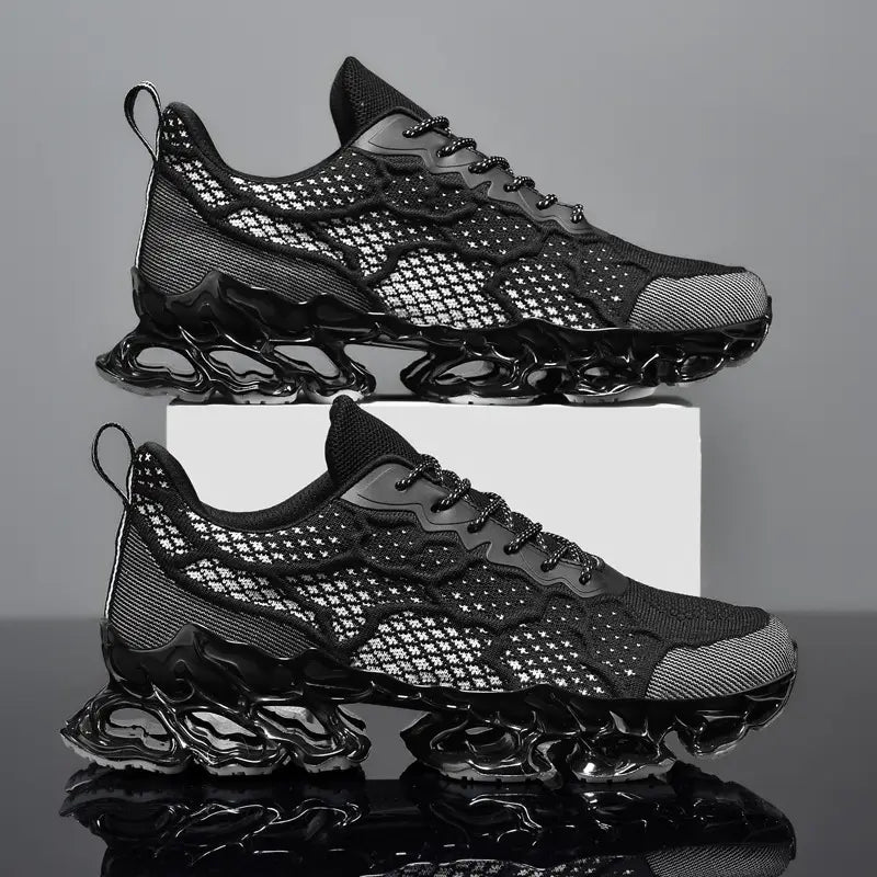 Men’s Summer New Breathable Running Shoes Trendy Fashion Platform Fly Woven Mesh Casual