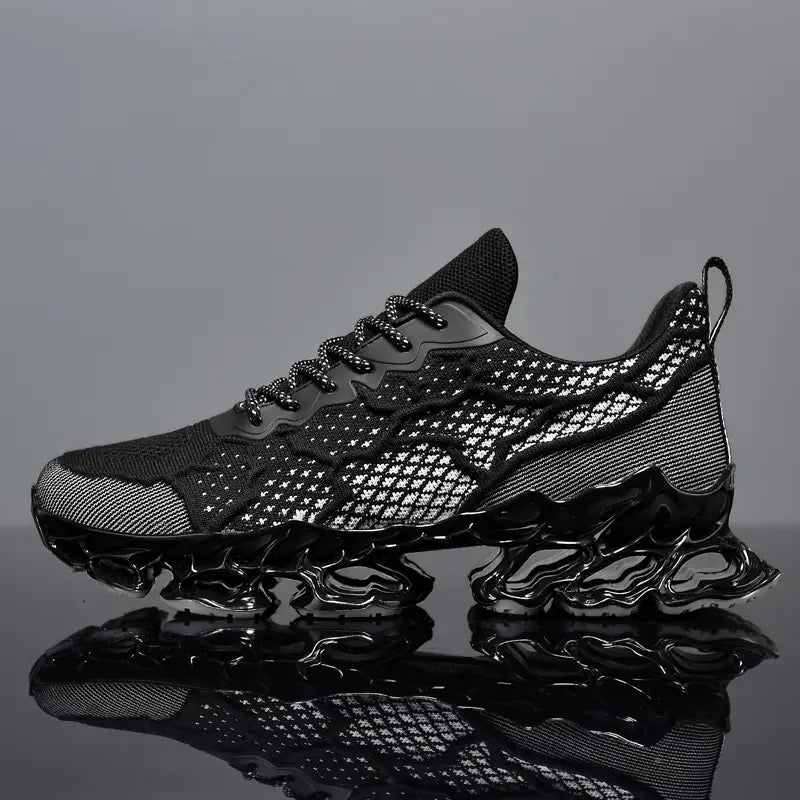 Men’s Summer New Breathable Running Shoes Trendy Fashion Platform Fly Woven Mesh Casual
