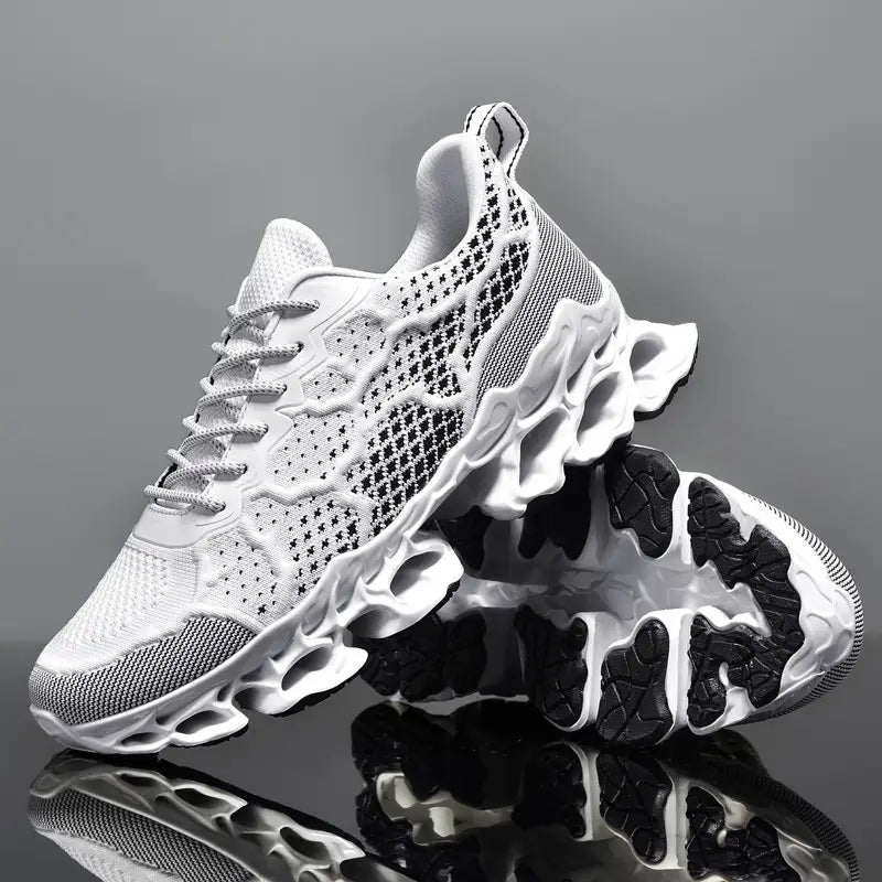 Men’s Summer New Breathable Running Shoes Trendy Fashion Platform Fly Woven Mesh Casual