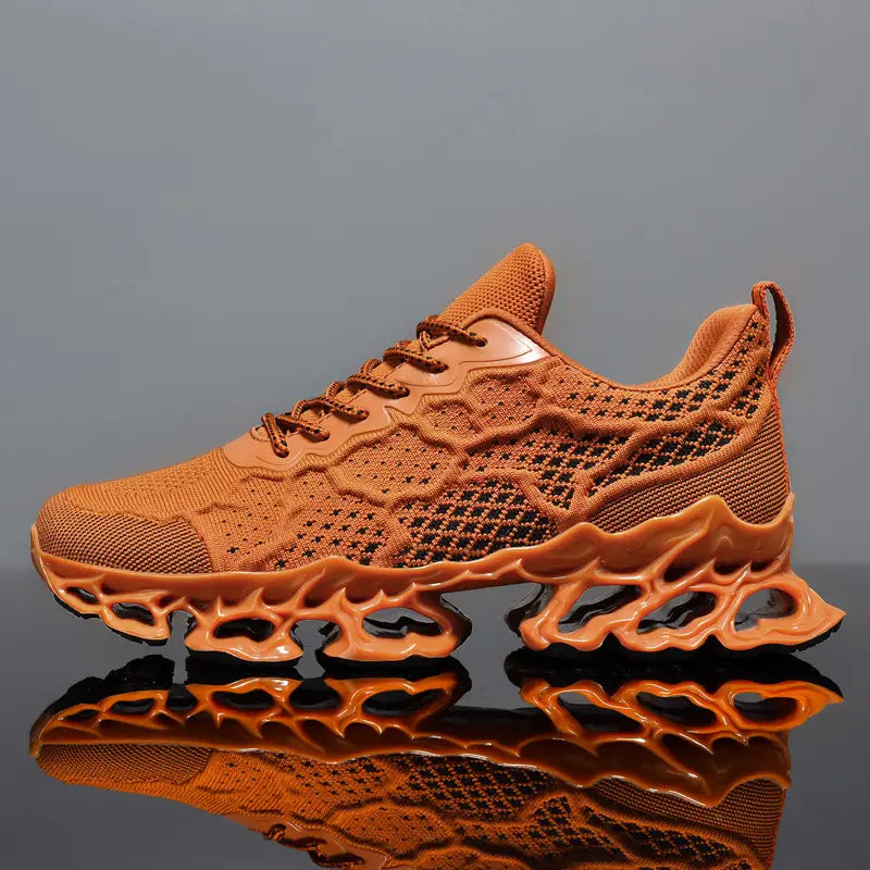 Men’s Summer New Breathable Running Shoes Trendy Fashion Platform Fly Woven Mesh Casual