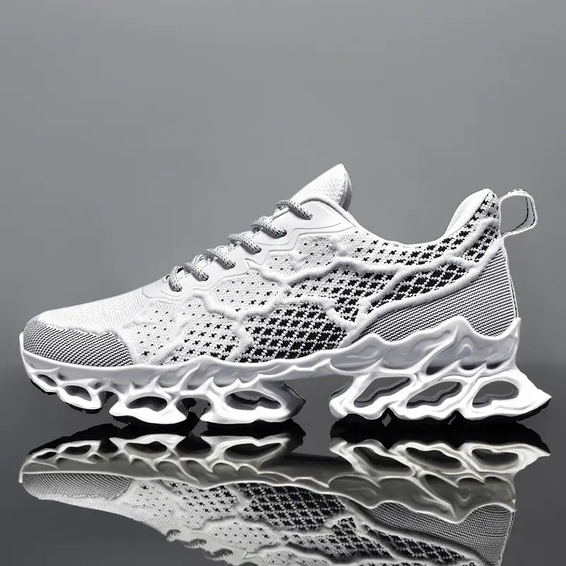 Men’s Summer New Breathable Running Shoes Trendy Fashion Platform Fly Woven Mesh Casual