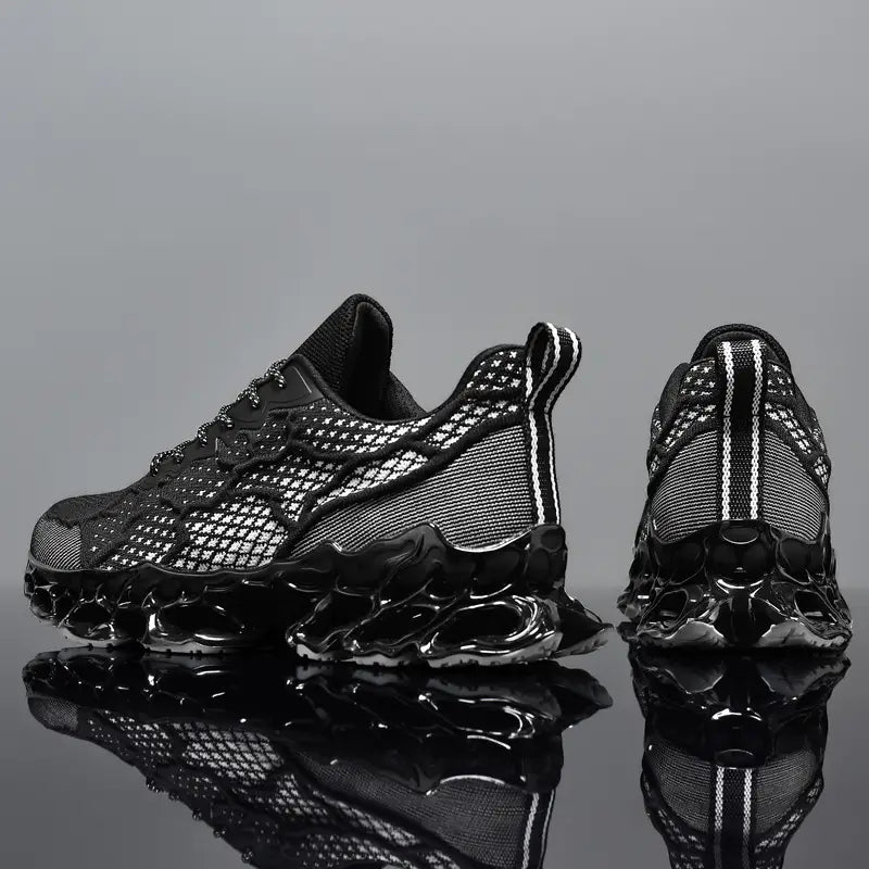 Men’s Summer New Breathable Running Shoes Trendy Fashion Platform Fly Woven Mesh Casual