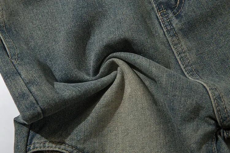 Ripped Hollow-out Denim Trousers For Men