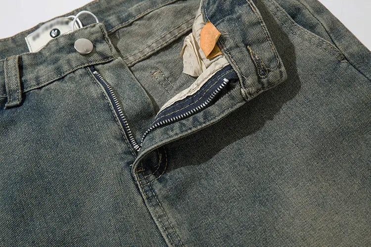 Ripped Hollow-out Denim Trousers For Men