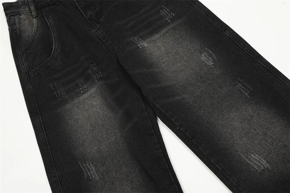Denim Straight-leg Trousers Loose Men