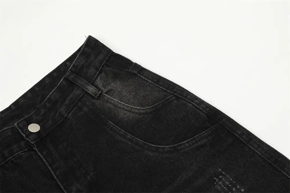 Denim Straight-leg Trousers Loose Men