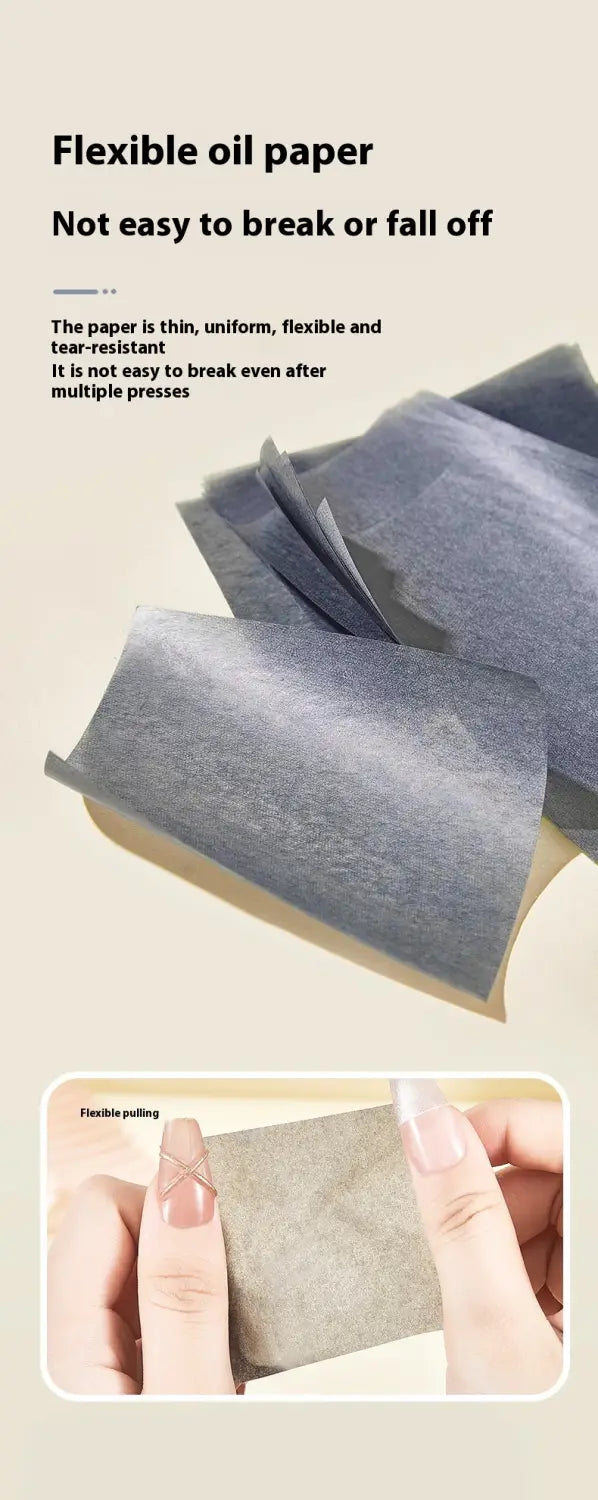 Portable Cleaning Oil-absorbing Sheets With Powder Puff Facial Oily Skin Refreshing Oil Removing Bamboo Charcoal Oil