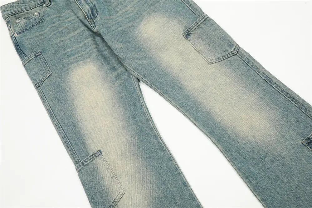 Fashion Personality Washing Denim Trousers Men