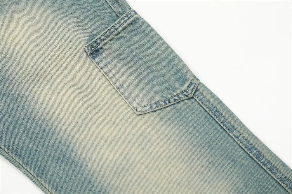 Fashion Personality Washing Denim Trousers Men