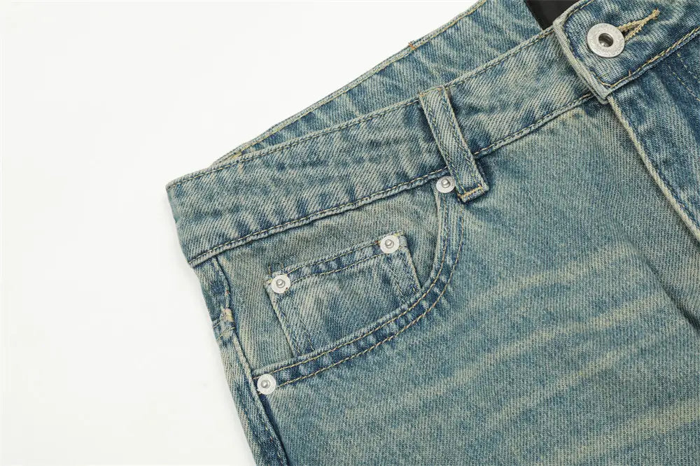 Fashion Personality Washing Denim Trousers Men