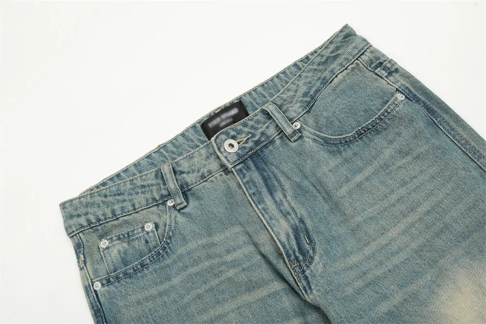 Fashion Personality Washing Denim Trousers Men