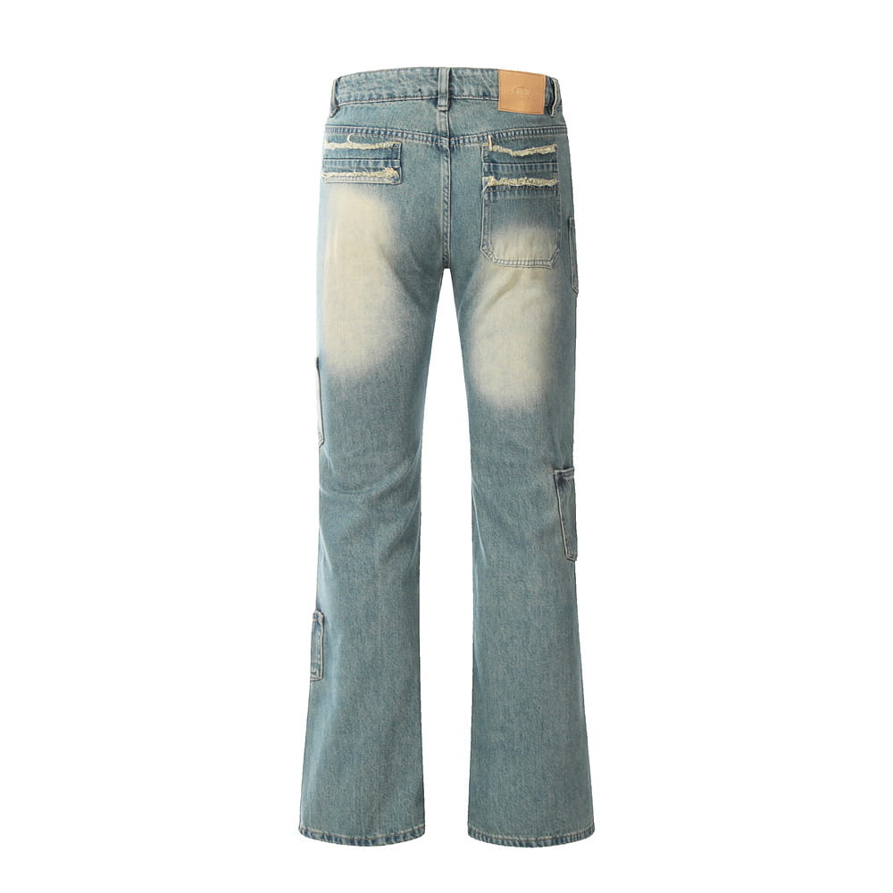 Fashion Personality Washing Denim Trousers Men