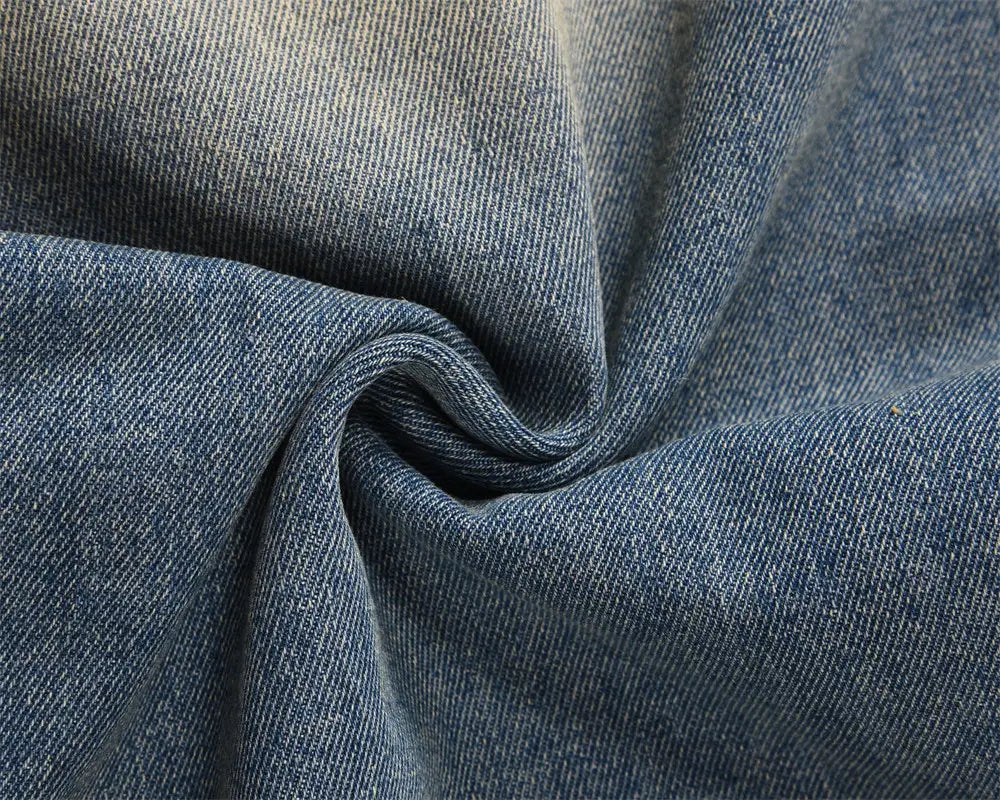 Distressed Straight-leg Denim Trousers For Men