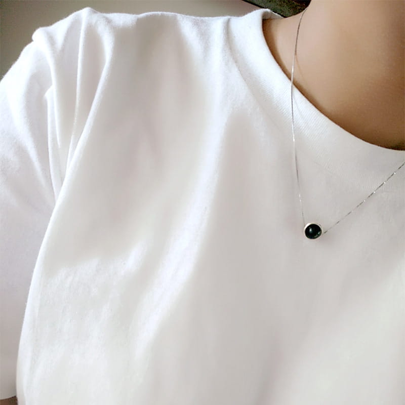 925 Sterling Silver Strawberry Quartz Necklace