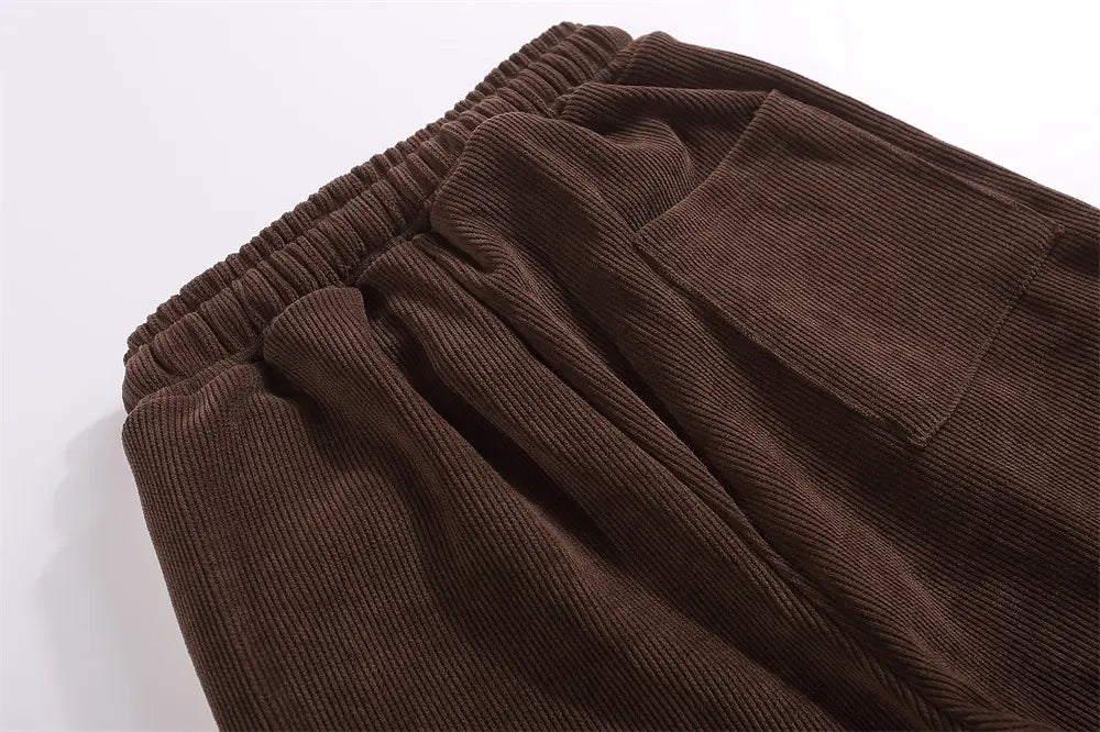 Fashion Striped Casual Straight Trousers Men
