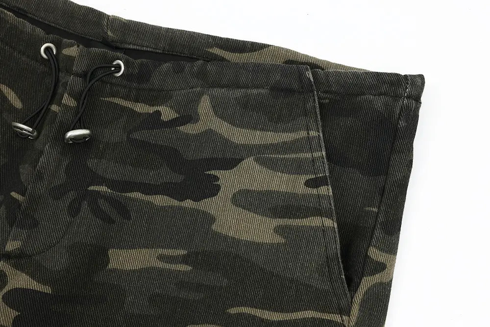 American Camouflage Workwear Straight-leg Trousers Men