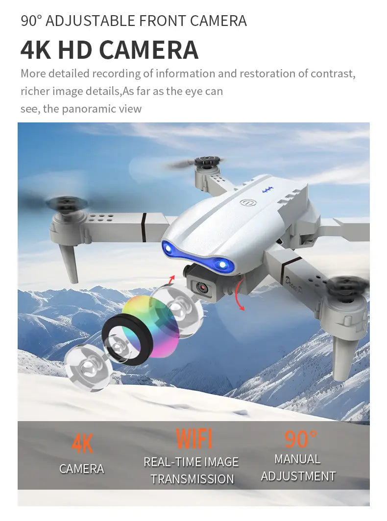 Long Battery Life Of Dual-camera Quadcopter