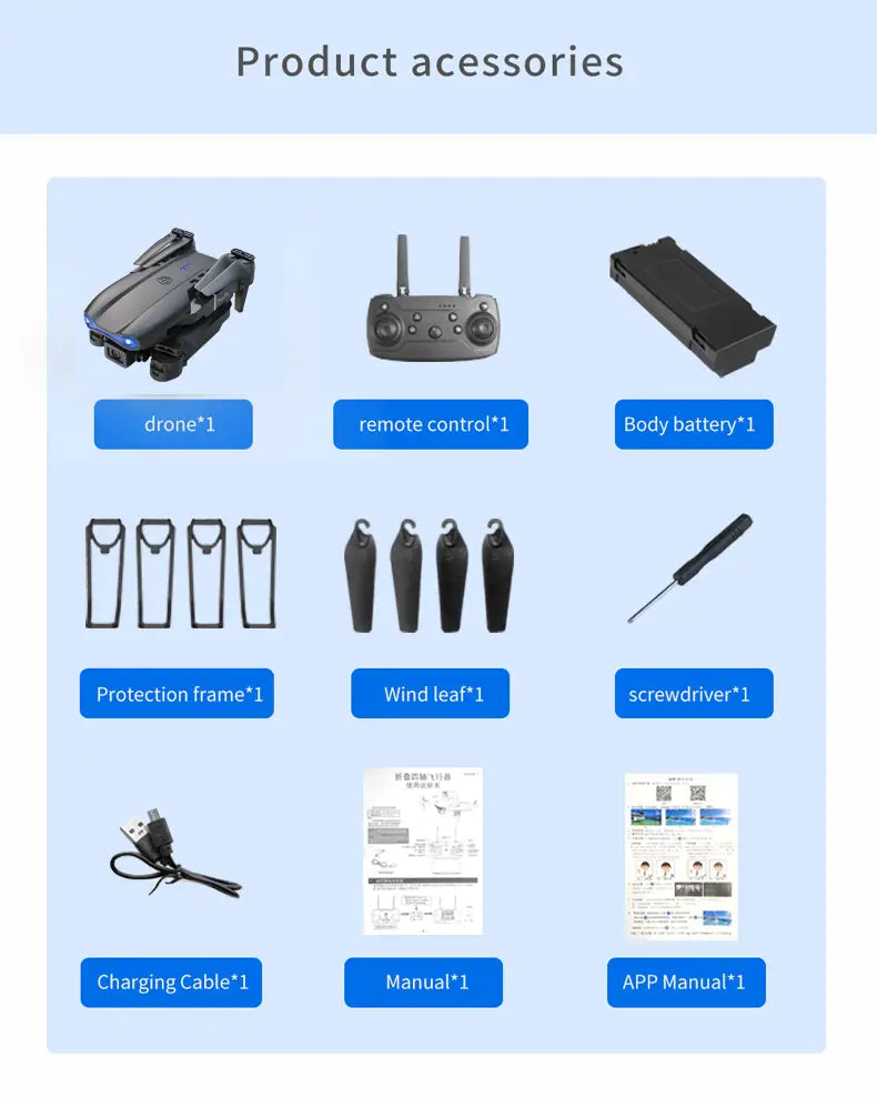 Long Battery Life Of Dual-camera Quadcopter