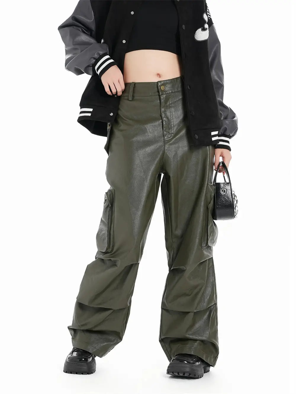PU Leather Trousers For Men And Women
