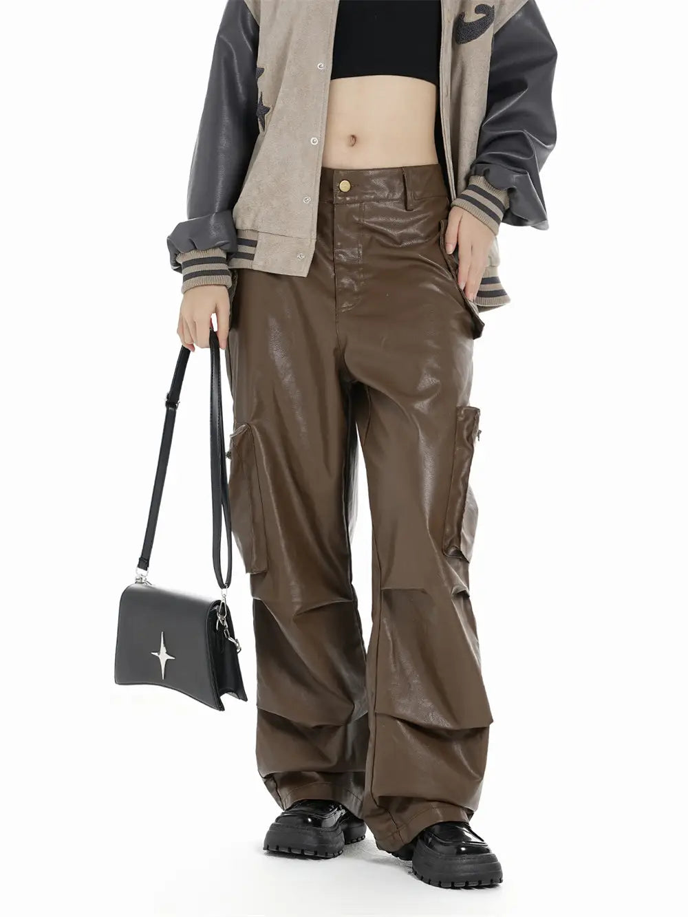 PU Leather Trousers For Men And Women