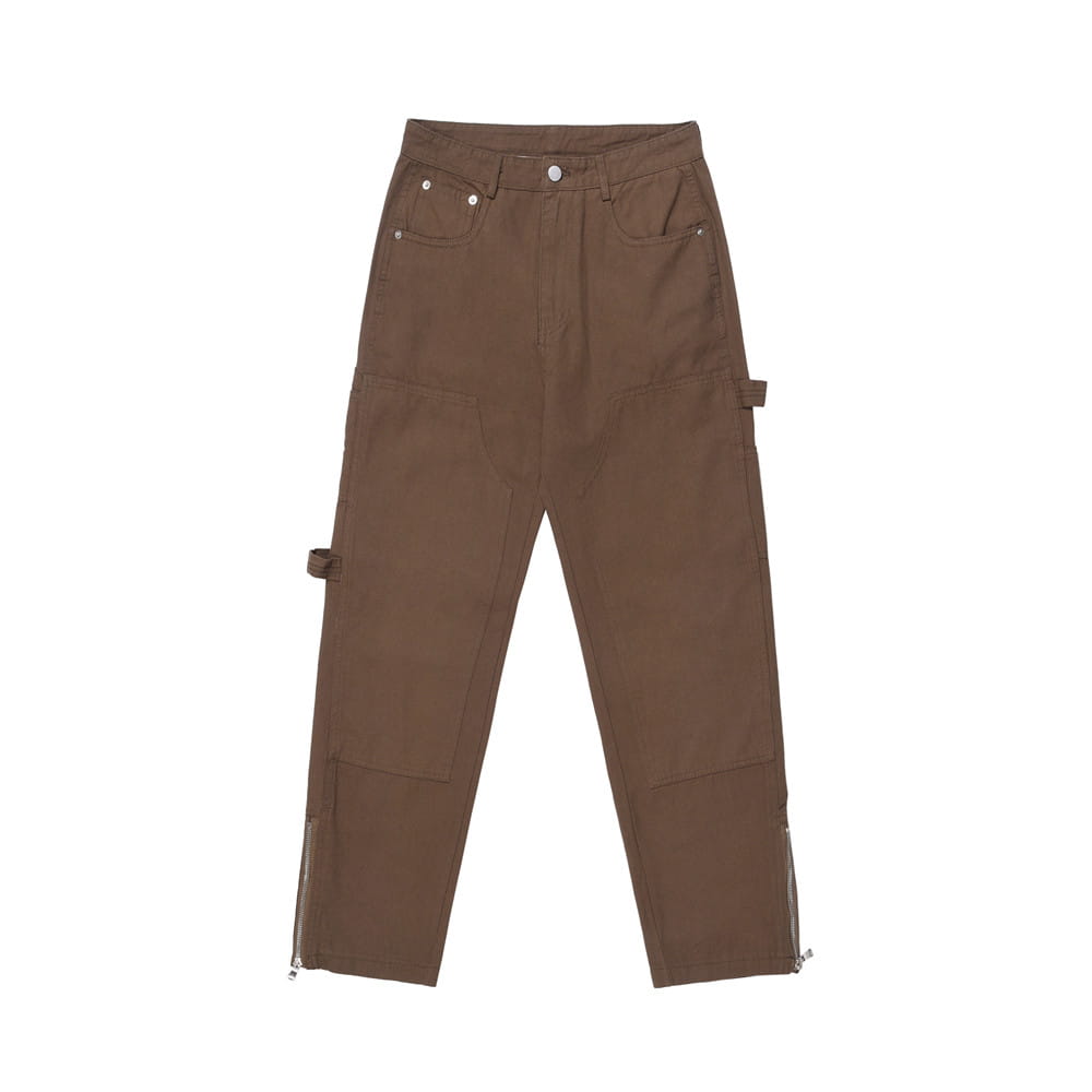 Fashion Zipper Split Casual Trousers Men