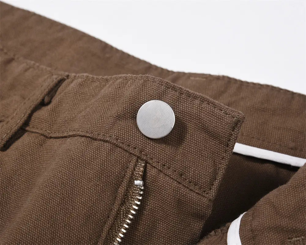 Fashion Zipper Split Casual Trousers Men