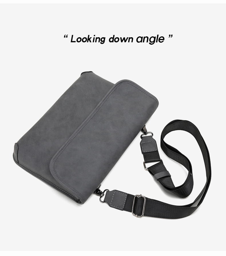 Men’s Contrast Color Matte Fashion Retro Crossbody Shoulder Bag