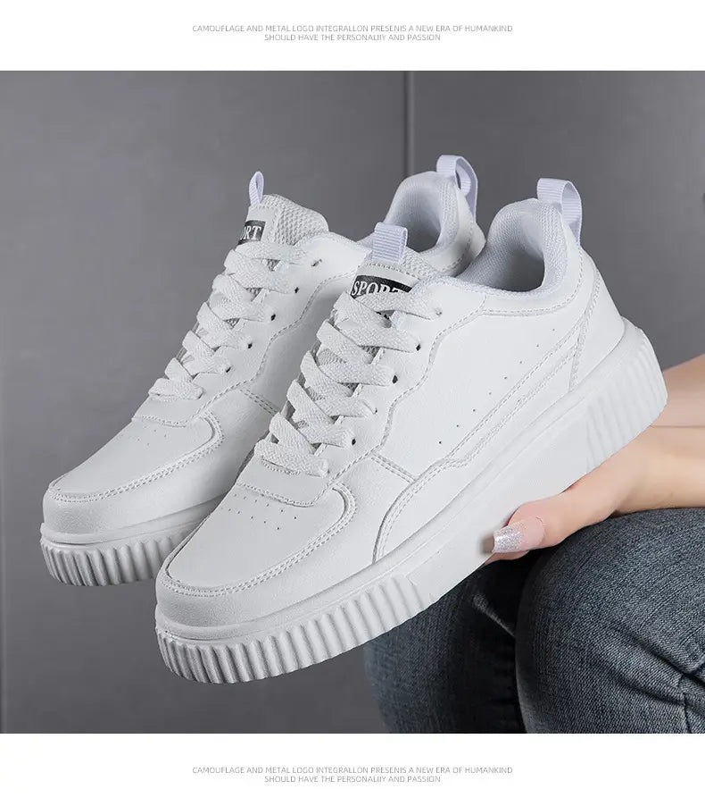 Breathable Versatile White Shoes Korean Style For Students
