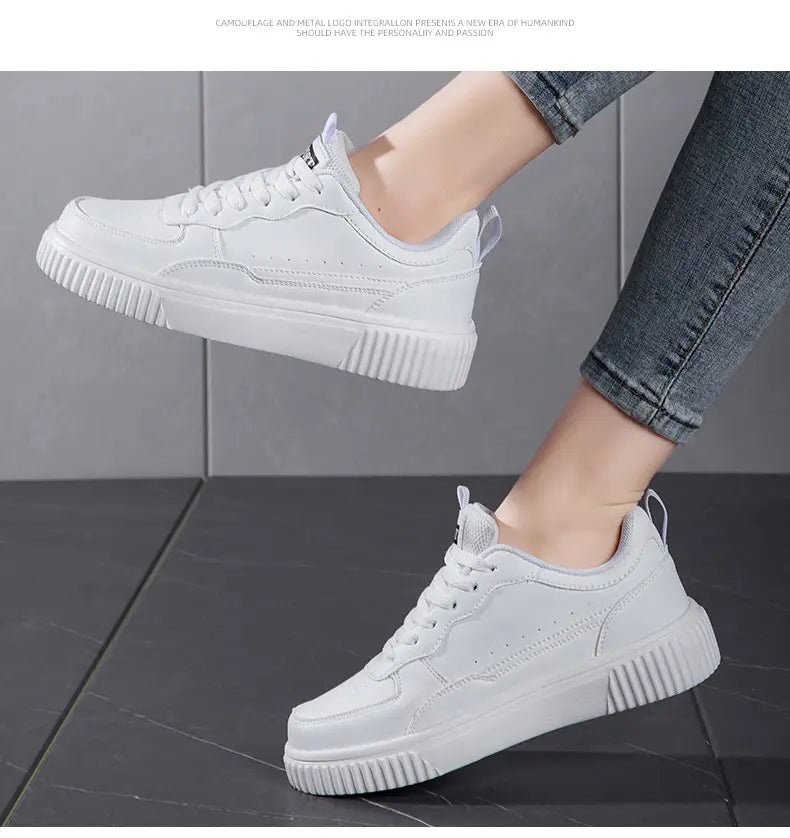 Breathable Versatile White Shoes Korean Style For Students