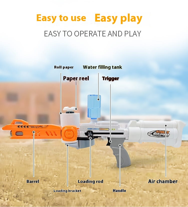 Paper Bullet Toy Toilet Paper Launcher For Children