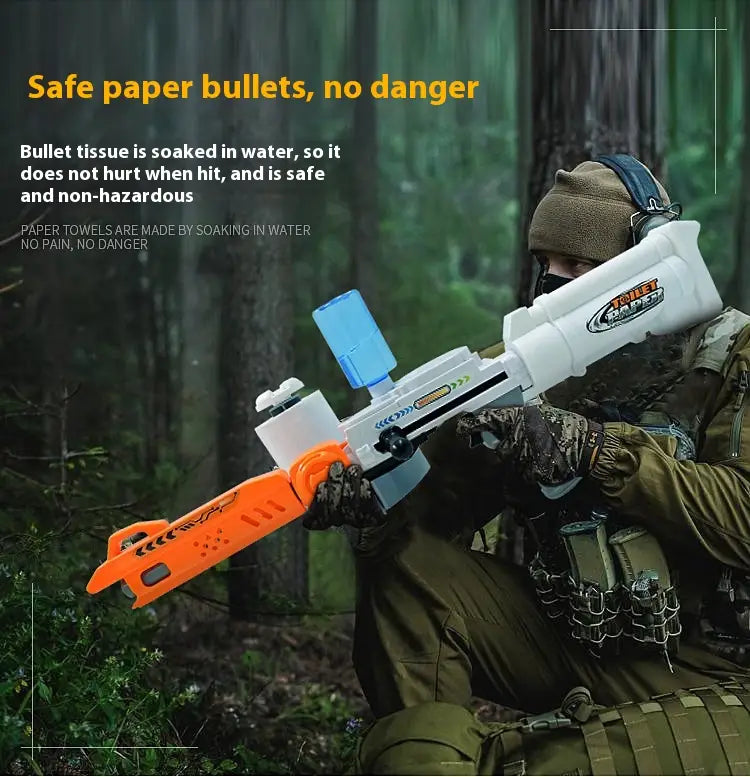Paper Bullet Toy Toilet Paper Launcher For Children